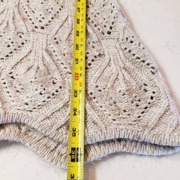 Alpaca Knit Dress size Large  crochet‎ button front Neutral bcbg y2k - Picture 9 of 14